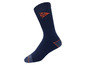 Chaussettes bleues avec un logo orange