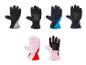 Gants d'hiver noirs, bleus et roses