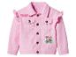 Veste en jean rose avec le texte « WE'VE GOT DINOS TO SAVE ! » et un écusson de chien de dessin animé.