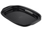 Une passoire rectangulaire noire avec un fond en grille.