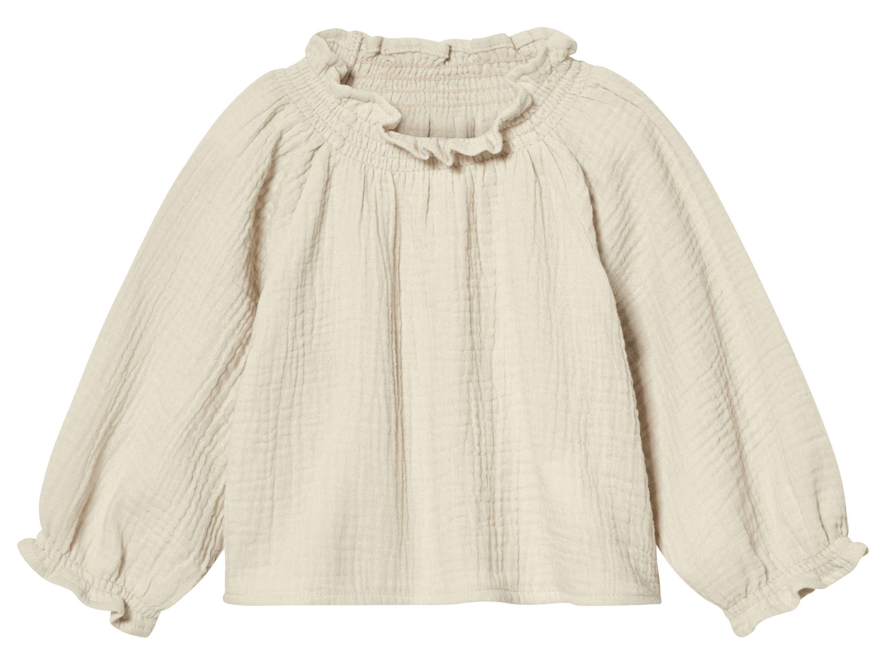 lupilu® Haut en mousseline bébé (beige, 0-2 mois)