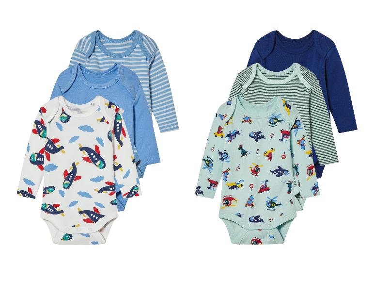 Bodys bébé à manches longues avec des imprimés d'avions et de voitures.