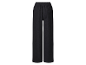 Pantalon ample noir en tissu léger avec taille élastique.