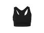Brassière de sport noire sur fond blanc