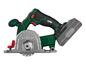 Une scie circulaire sans fil Parkside X20V Team verte.