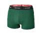 Boxers verts PARKSIDE avec ceinture élastique noire et rouge.