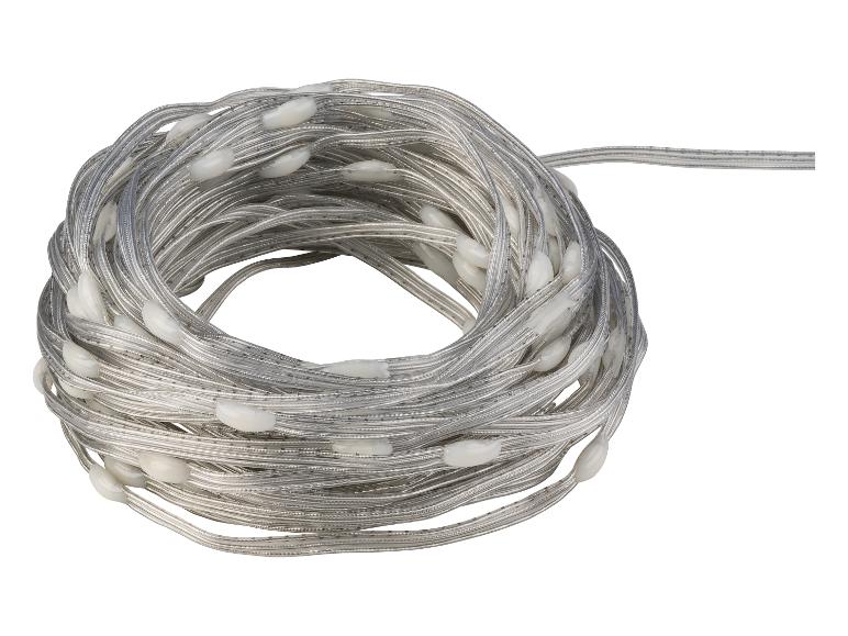 Guirlande lumineuse LED enroulée avec câble transparent