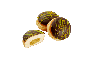 Boules de Berlin façon Dubaï avec glaçage chocolat, filet de pistache et cœur crémeux