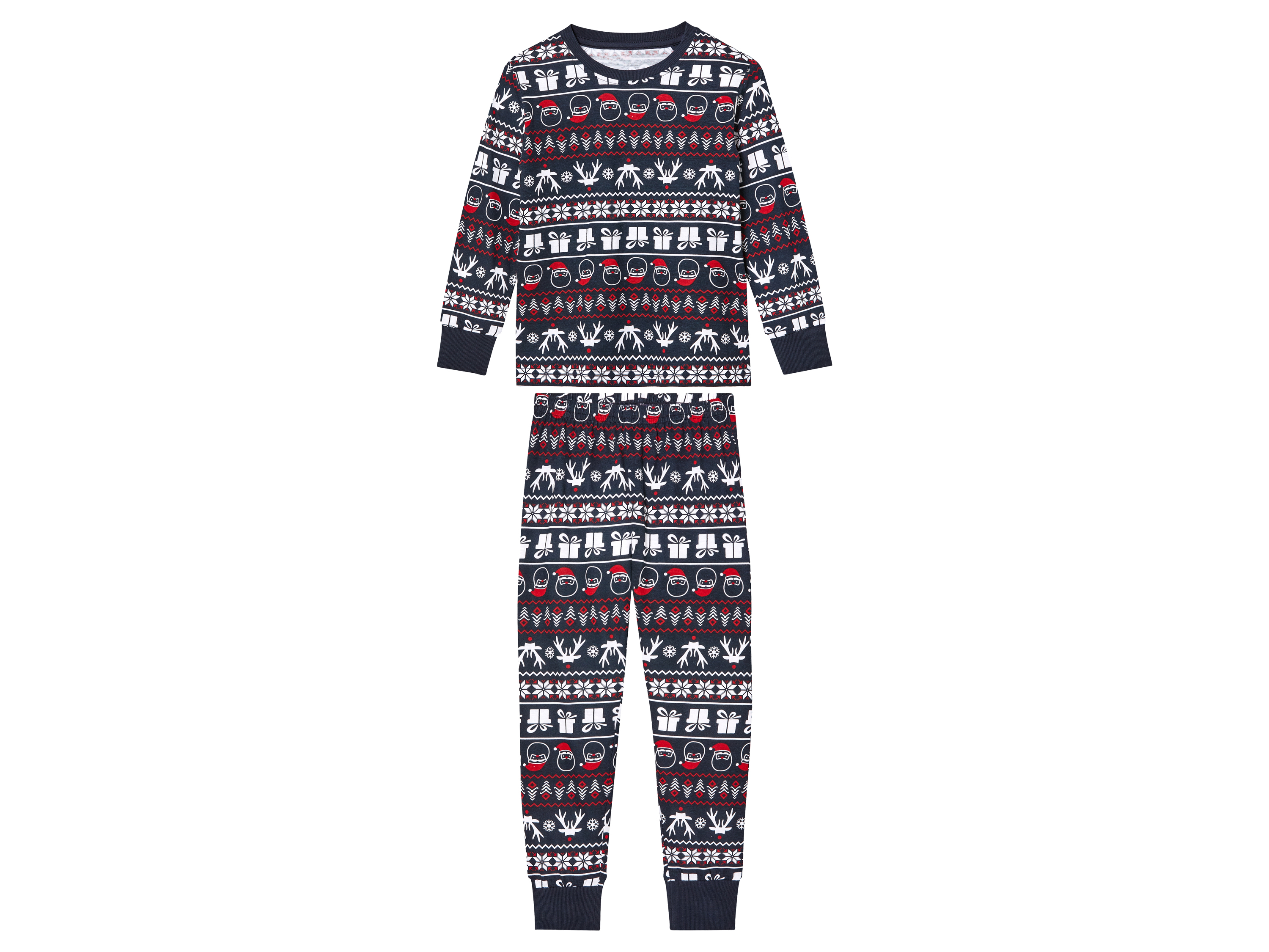 lupilu® Ensemble pyjama de Noël petit garçon (2-4 ans, bleu marine)