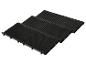 Lot de 6 grilles de barbecue noires au design nervuré.