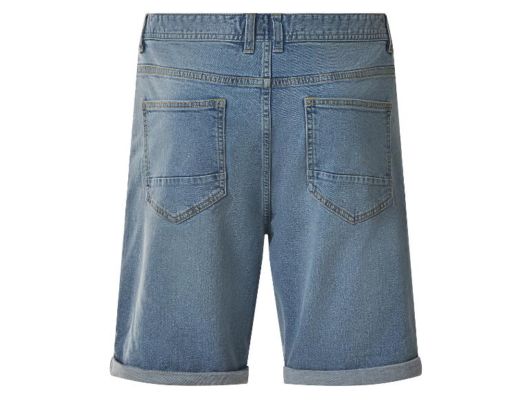 Short en jean bleu pour homme, vue arrière