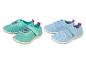 Baskets turquoise et bleues pour enfant, à scratch.