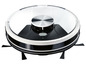 Un robot aspirateur blanc Silvercrest avec des brosses.