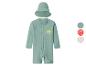 Maillot de bain une pièce à manches longues pour enfants en vert menthe avec imprimé soleil et chapeau assorti.
