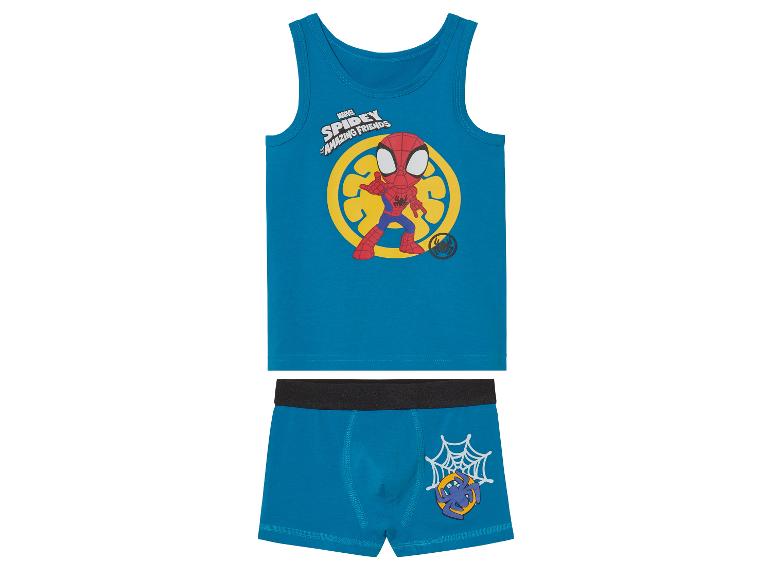 Ensemble de sous-vêtements pour enfant avec débardeur et boxer Spider-Man.