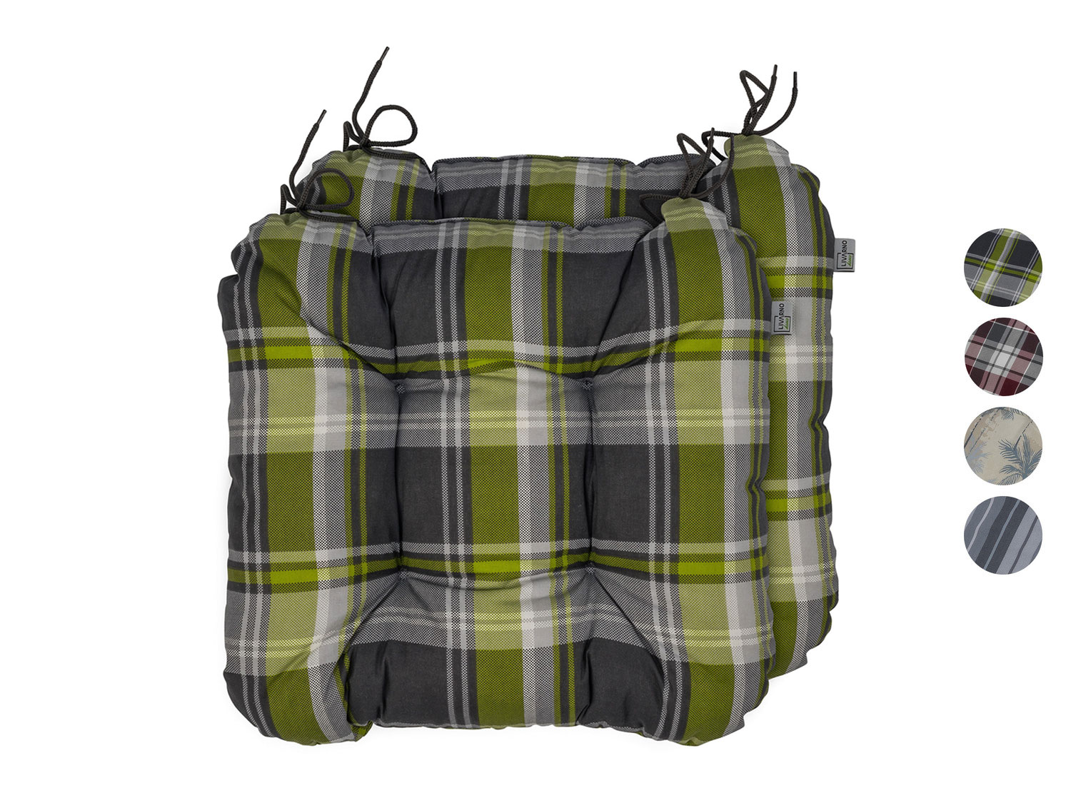 LIVARNO home Lot de 2 coussins d'assise Valencia