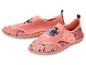 Chaussons de bain roses pour enfants avec motif floral et personnages de dessin animé