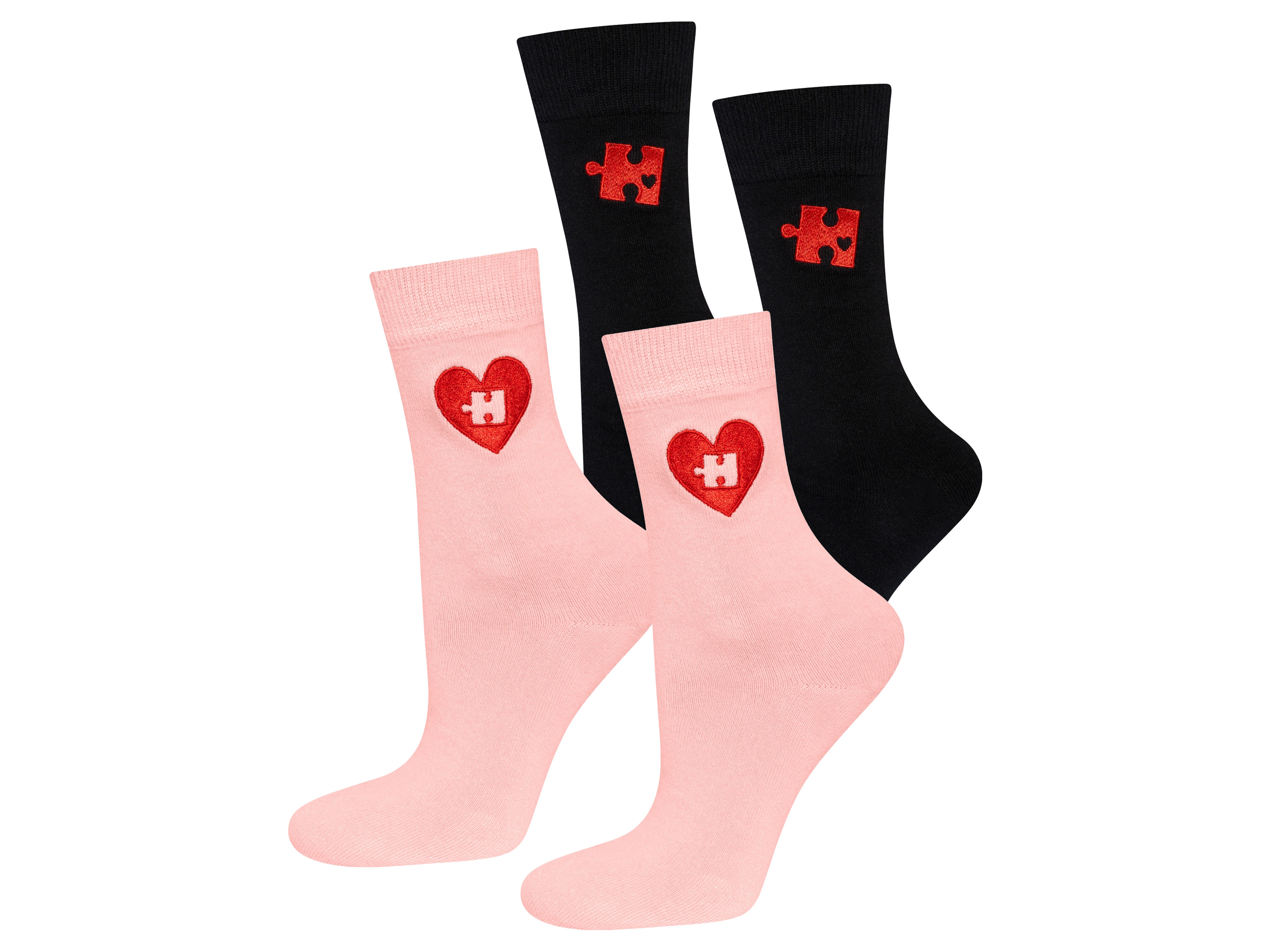 Soxo Lot de 2 paires de chaussettes femme (puzzle)