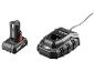 Une batterie Parkside X-Team de 5,0 Ah et son chargeur.
