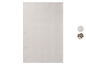 Serviette de bain gris clair avec des détails noirs et beiges.