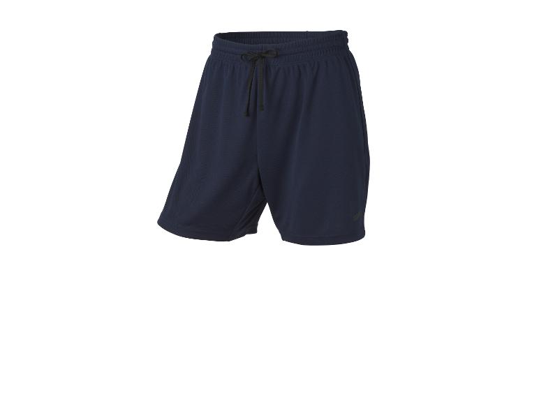 Shorts de sport bleu foncé avec cordon de serrage à la taille