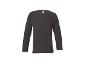T-shirt gris foncé à manches longues et col rond