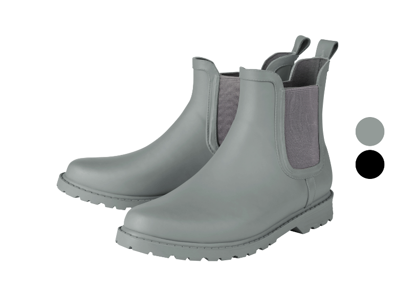 Bottes de pluie grises style Chelsea.