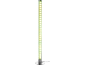 Lampadaire LED vert scintillant avec base chromée