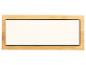 Tableau blanc rectangulaire avec cadre en bois de bambou.