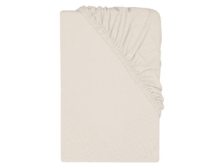 Drap-housse beige clair avec élastique