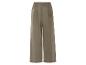 Pantalon large kaki à taille élastique.