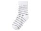 Chaussette blanche pour enfant avec de fines rayures grises