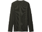 T-shirt gaufré à manches longues pour homme, kaki foncé, vue de dos.