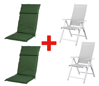 LIVARNO home Fauteuils + Coussins HOUSTON, vert