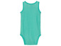 Un body bébé turquoise.