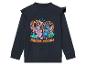 Sweat-shirt bleu marine à volants, motif Stitch et Angel.