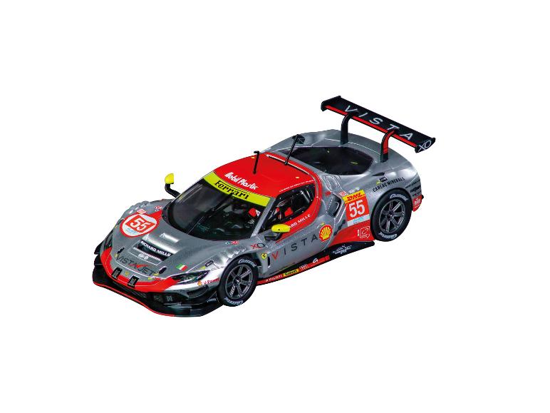 Voiture de circuit CARRERA Grid Master aux couleurs Ferrari argent et rouge.