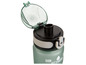 Une gourde d'eau verte avec un bouchon ouvert et le texte 'Get Started'.