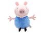 Peluche Peppa Pig avec un t-shirt bleu.