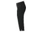 Pantalon noir pour femme avec détails de poches et fentes en bas.