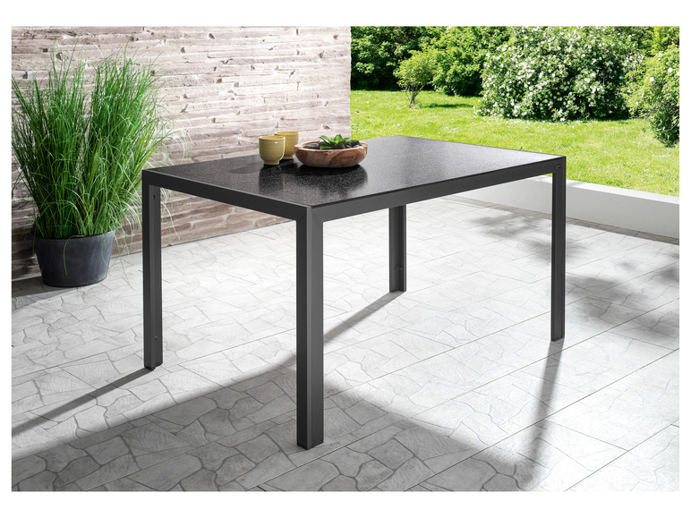 Aller en mode plein écran : LIVARNO home Table de jardin Houston en aluminium, noir - Image 4