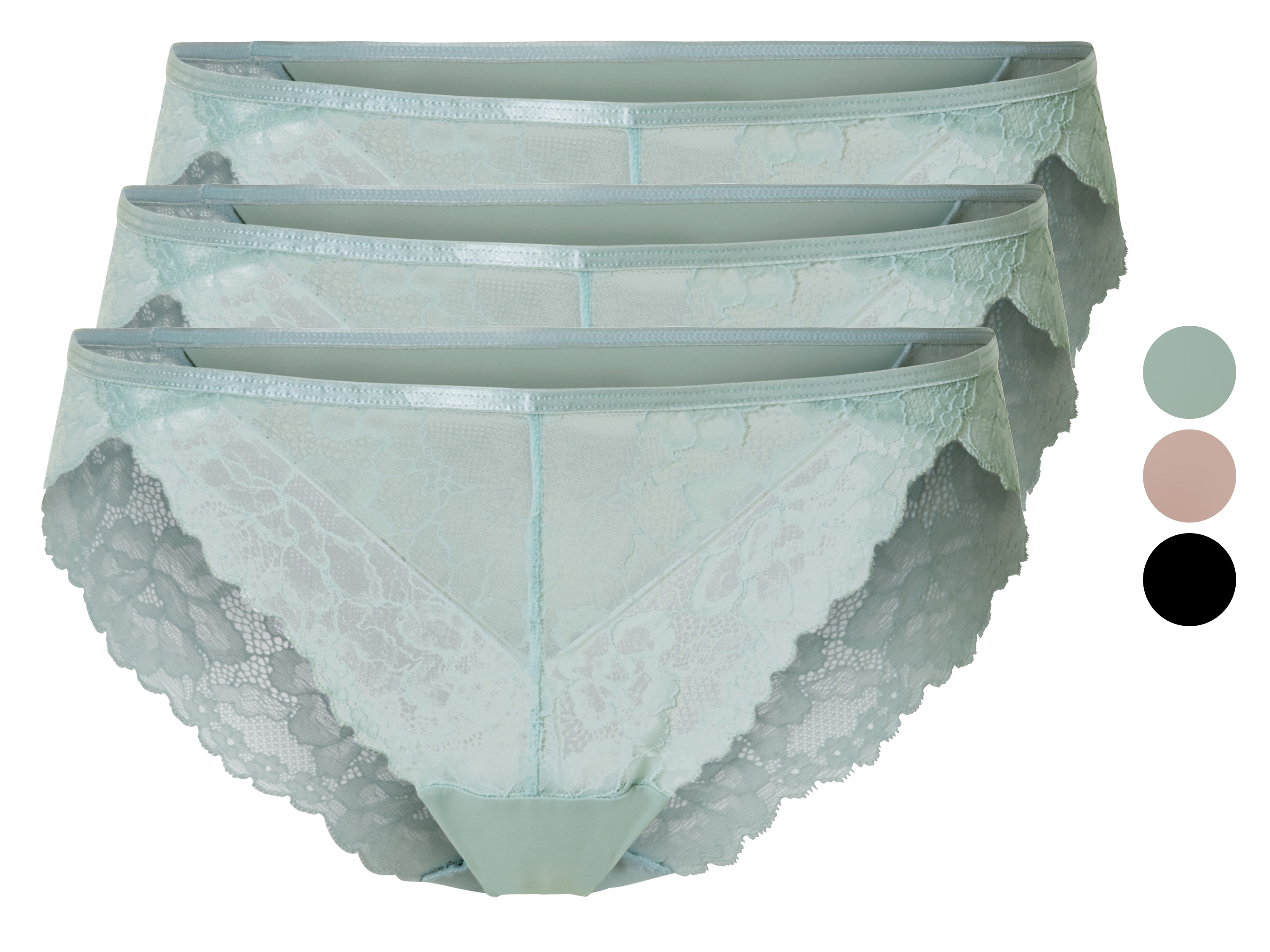 esmara® Lot de 3 culottes mini à dentelle femme