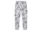 Pantalon de survêtement gris avec un motif de Schtroumpfs.
