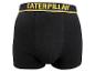 Boxers noirs Caterpillar avec bande jaune.