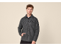 Surchemise en laine grise pour homme avec boutons