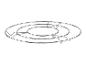 Support de casseroles rond en acier inoxydable.