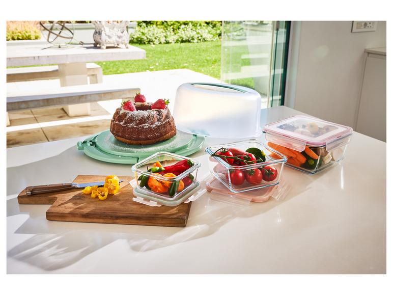 Aller en mode plein écran : ERNESTO® Lot de 2 boîtes repas fraîcheur / Boîte fraîcheur / Cloche à gâteau fraîcheur - Image 9