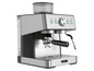 Une machine à espresso Beem argentée avec une buse vapeur.
