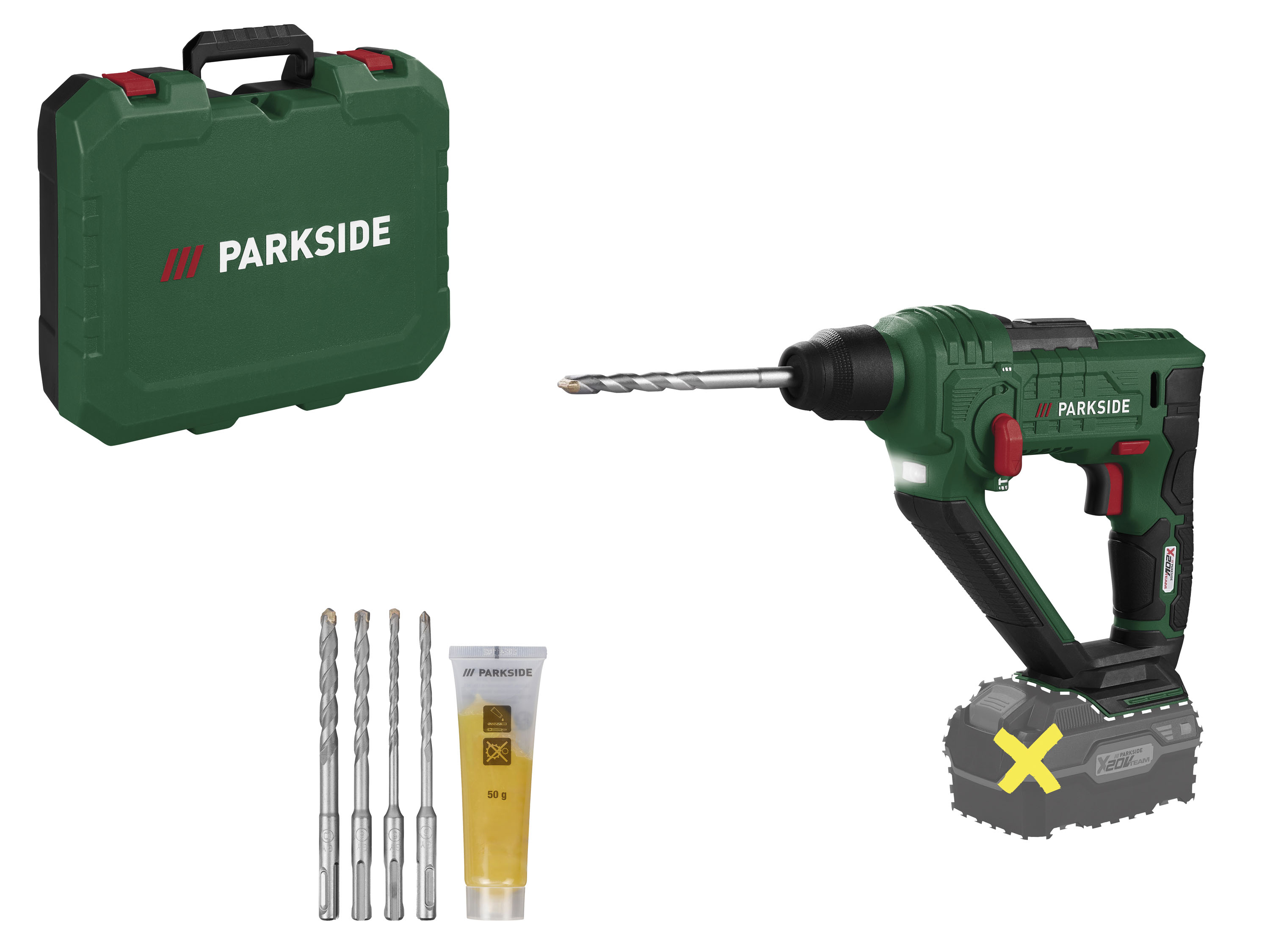PARKSIDE® Marteau perforateur sans fil 20 V, PABH 20-Li D4, sans batterie ni chargeur