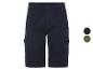 Shorts cargo bleu marine et vert olive.